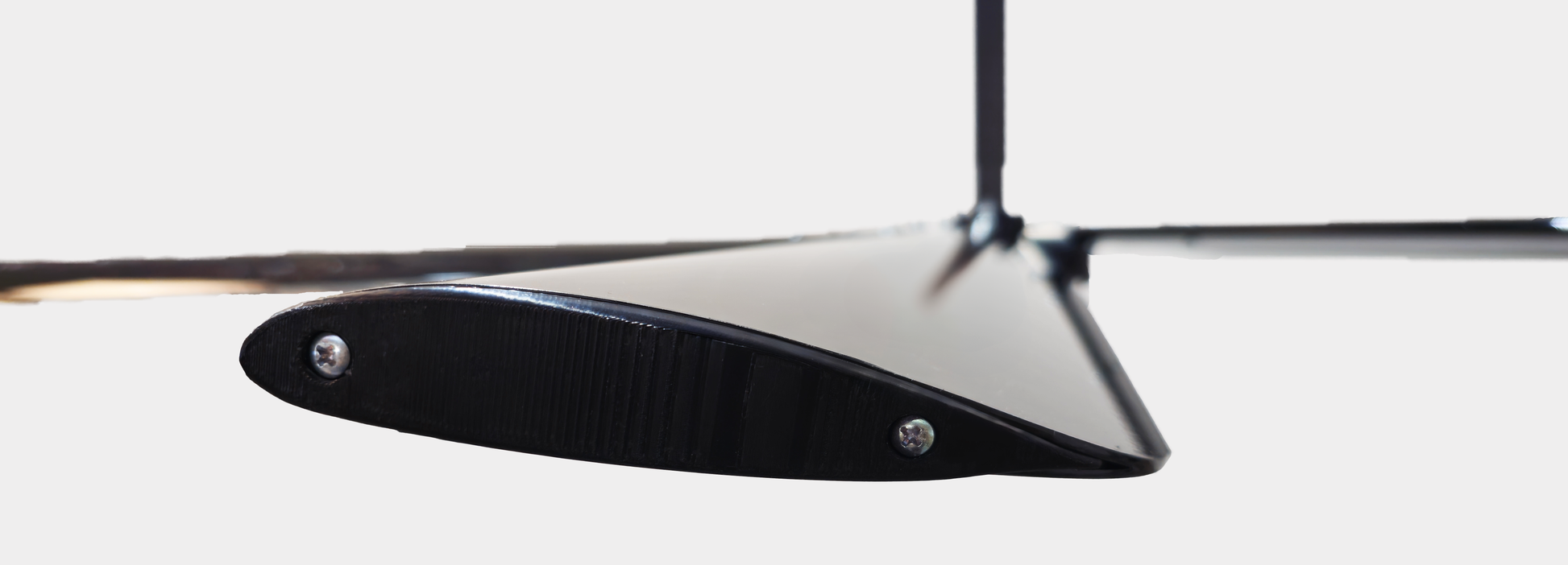 Close up of one of the blades with closing cap of DF3 Industrial Ceiling Fan, product of Industrial Fan Co