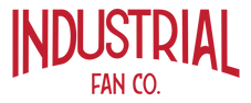 Industrial Fan Co logo, red letters on a transparent backgound